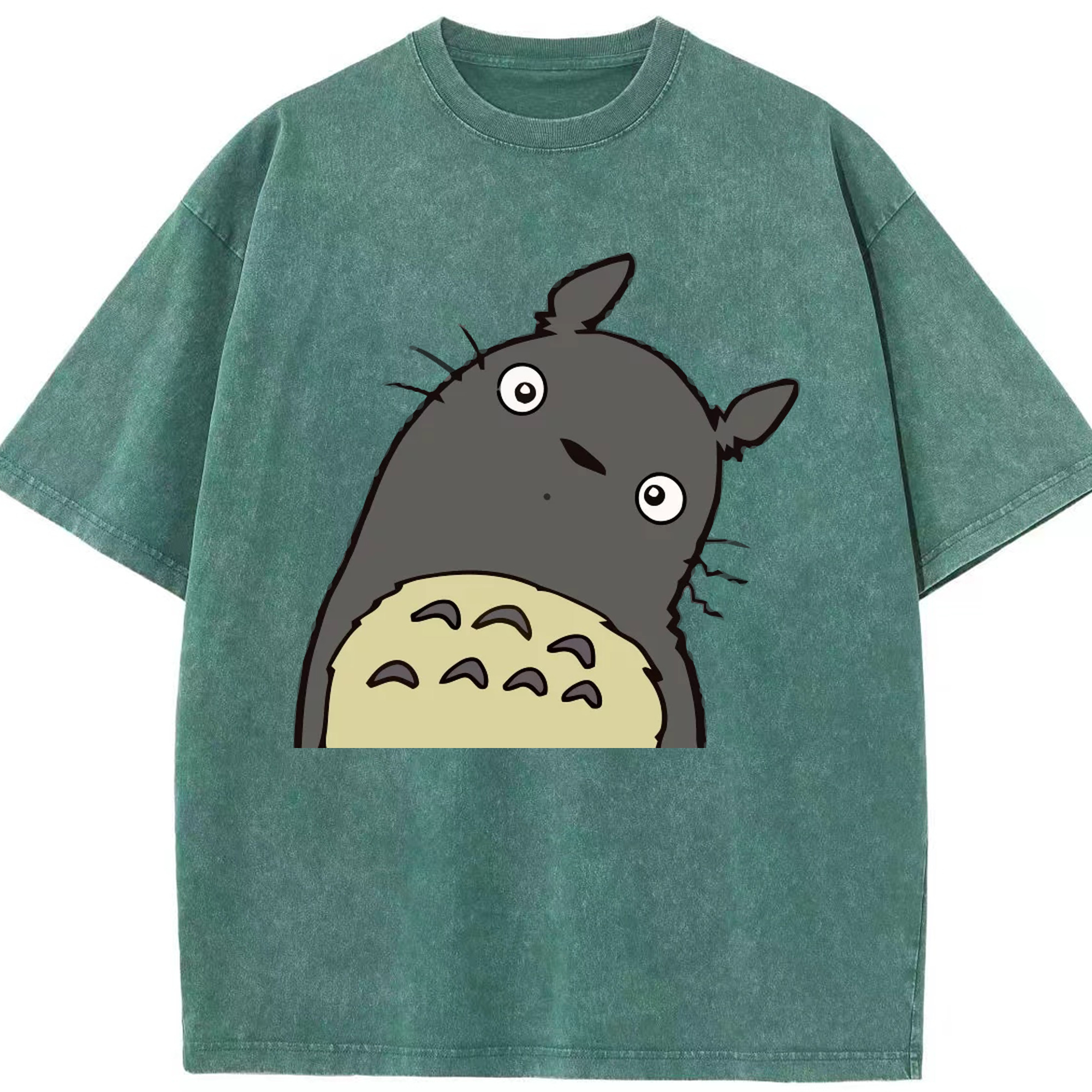 （画像用） となりのトトロ 草壁メイ 草壁サツキ My Neighbor Totoro Satsuki Kusakabe Mei Kusakabe 綿100% ヴィンテージ風 半袖Tシャツ（フロントプリント）
